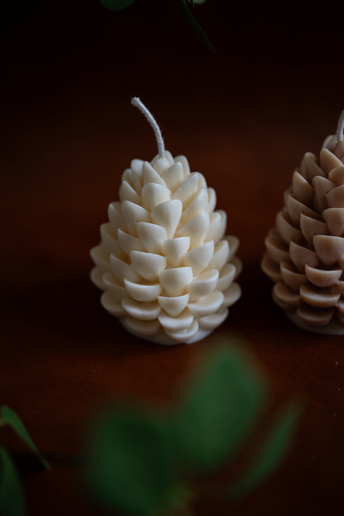 Dennenappel kaars (breed)