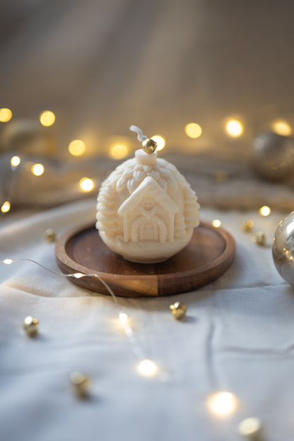 Kerstbal kaars Maison dHiver