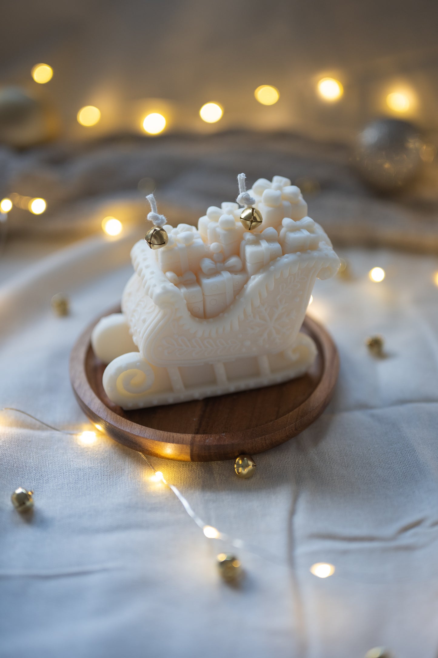 Traineau aux Cadeaux kerst kaars